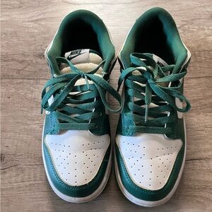Nike Emerald and White Dunks